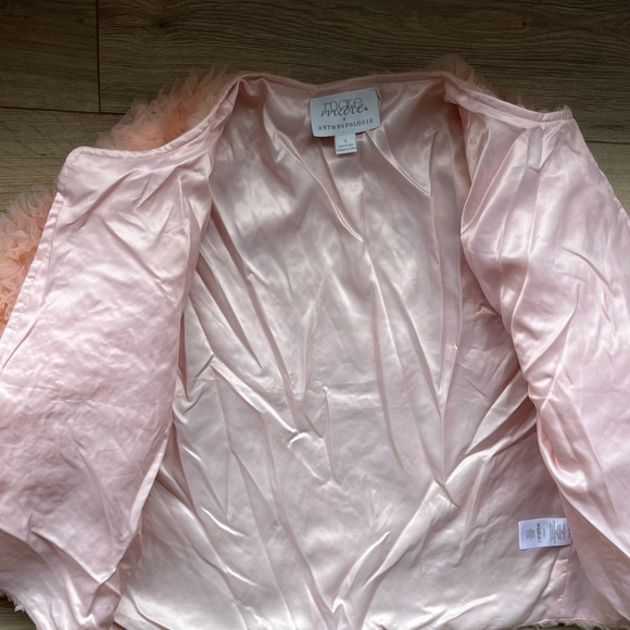 Mare Mare x Anthropologie Ruffled Rose Jacket size small pre owned - Picture 6 of 7